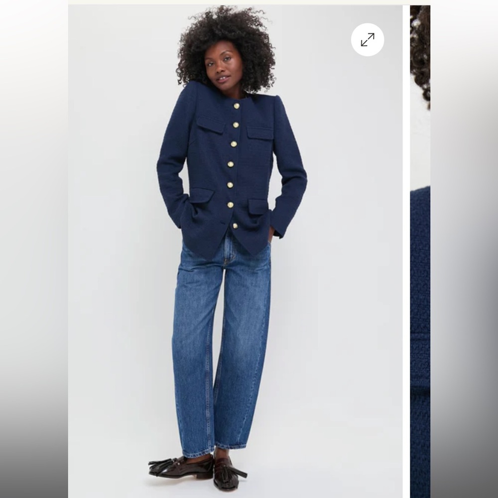 Pomander Place Navy Tweed Jennings Jacket - Picture 2 of 9